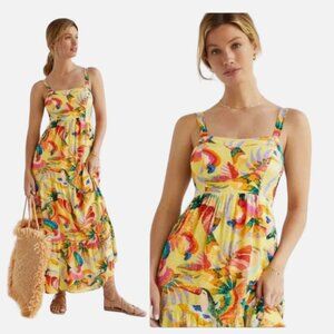 NWOT Farm Rio Anthropologie Tropical Maxi Dress in XS